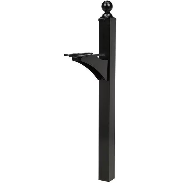 LP000B00 Landover Mailbox Post, 214 in L, 6 in W, 564 in H, Aluminum, Gloss, Gibraltar Mailboxes, Mfr#: LP000BAM